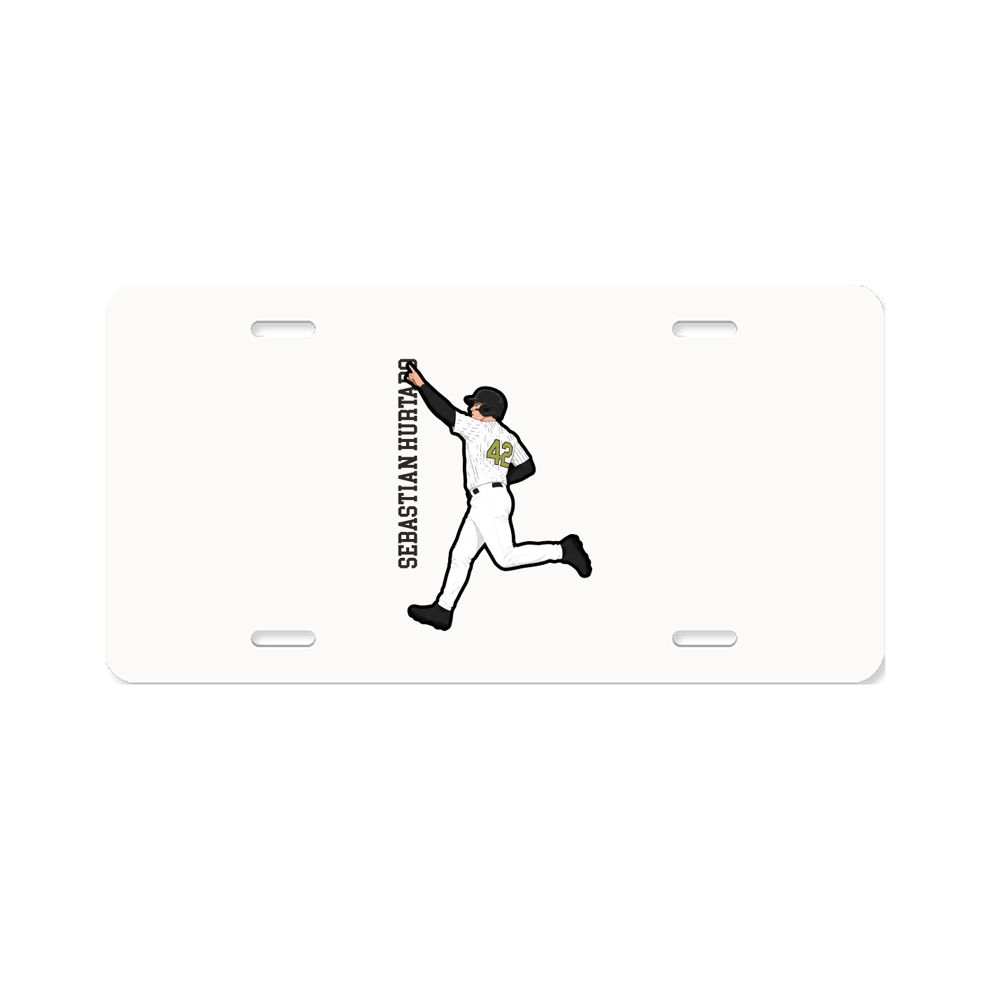 License Plate — Name Vertical in Classic