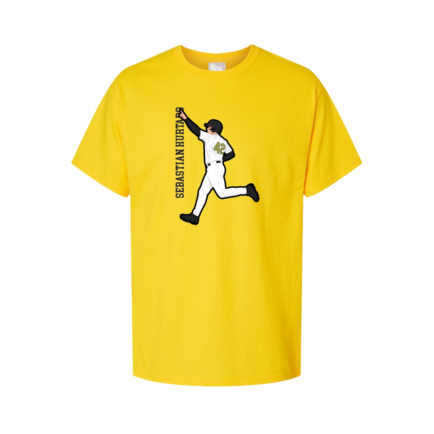 Youth Tee — Name Vertical in Gold