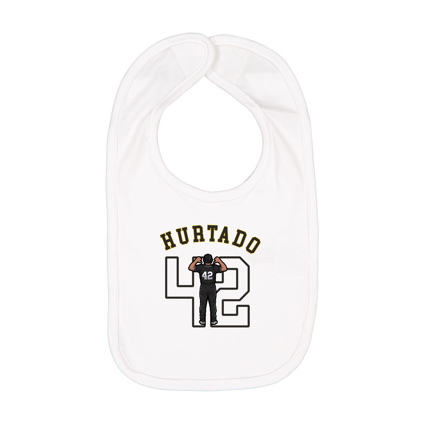 Infant Bib — Shirsey Arch in White