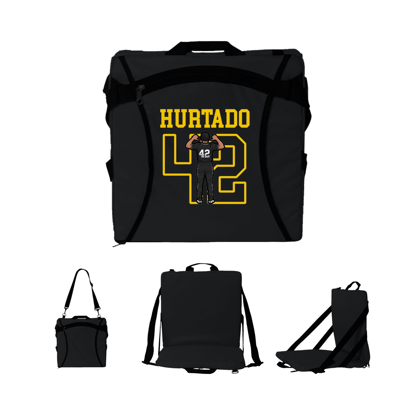 Folding Stadium Seat — Shirsey in Black