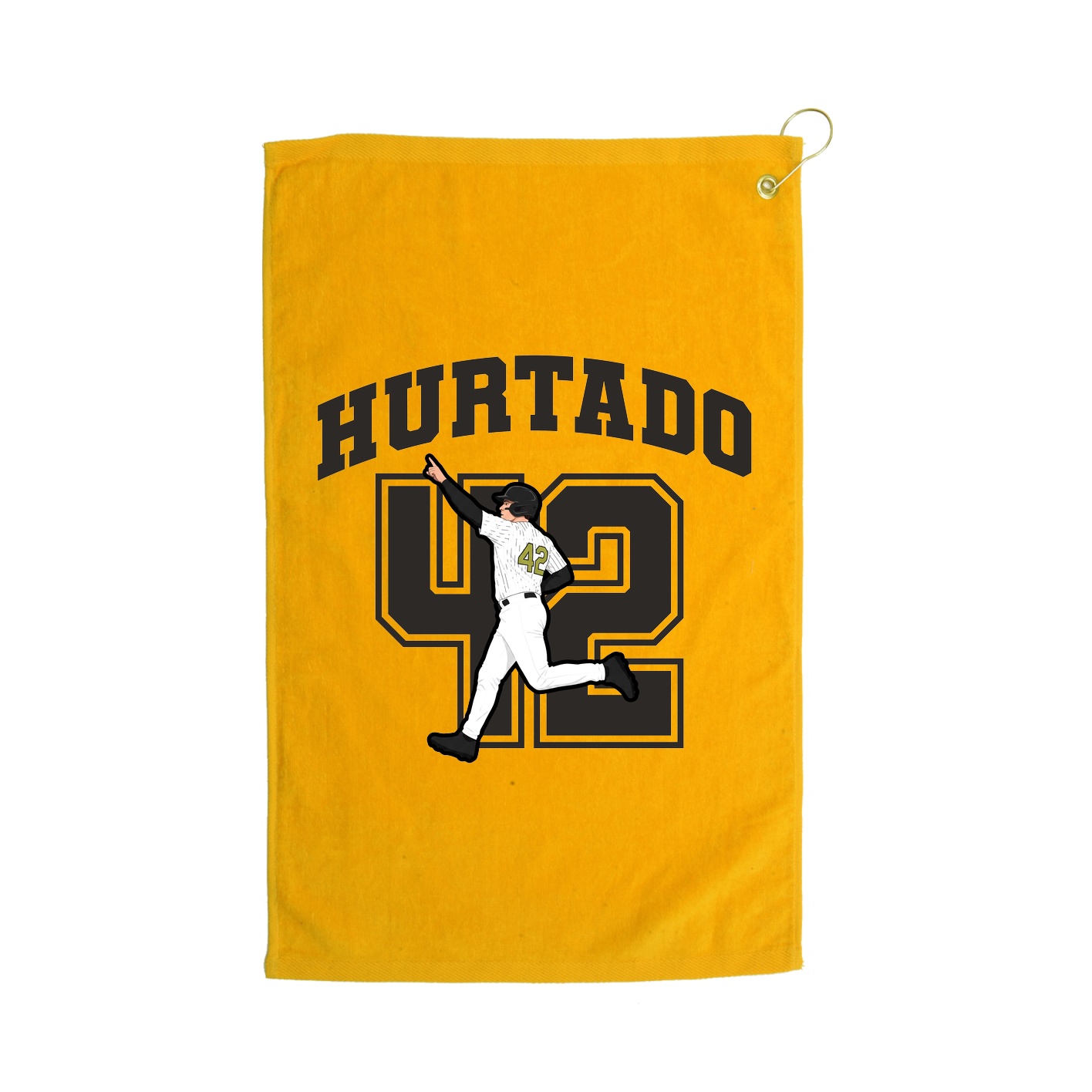 Golf Towel — Number in Gold