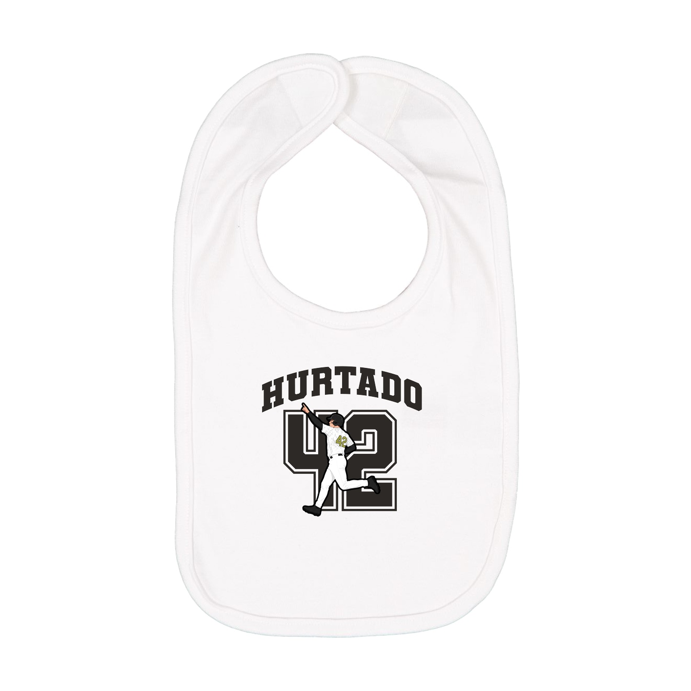 Infant Bib — Number in White