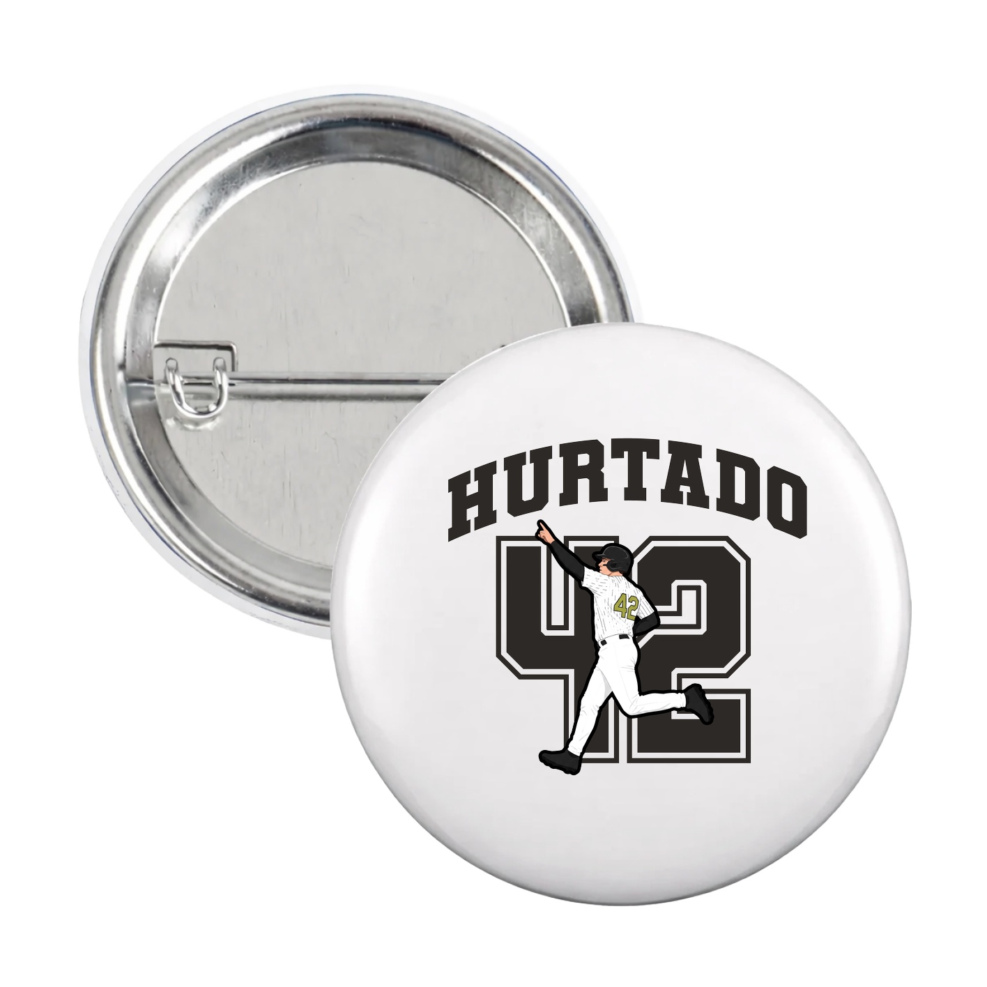 Game Day Button — Number in White