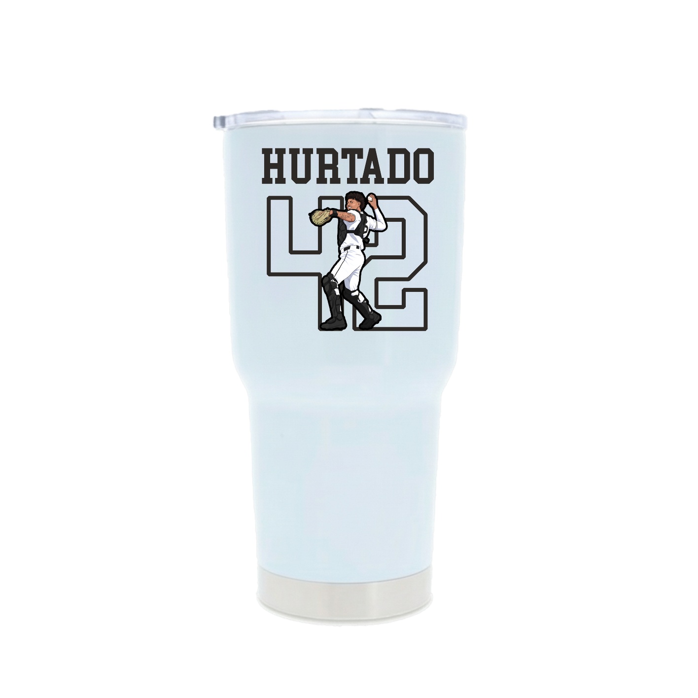 30oz Stainless Steel Tumbler — Shirsey in White