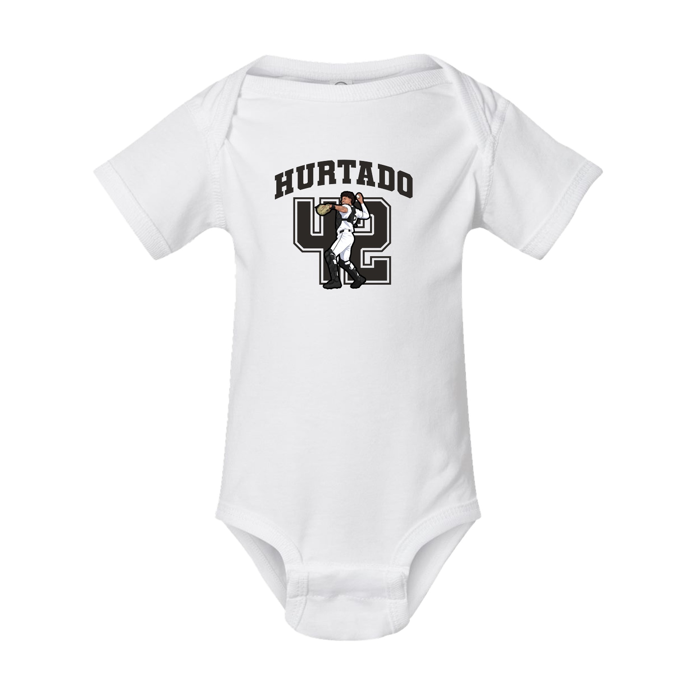 Baby Onesie — Number in White