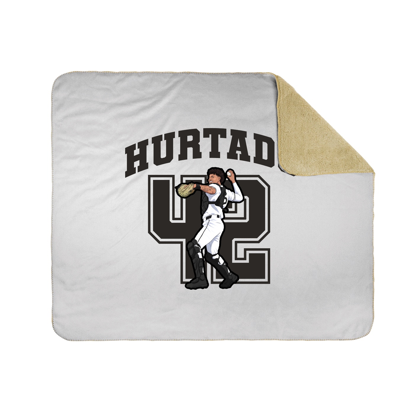 Throw Blanket — Number in White