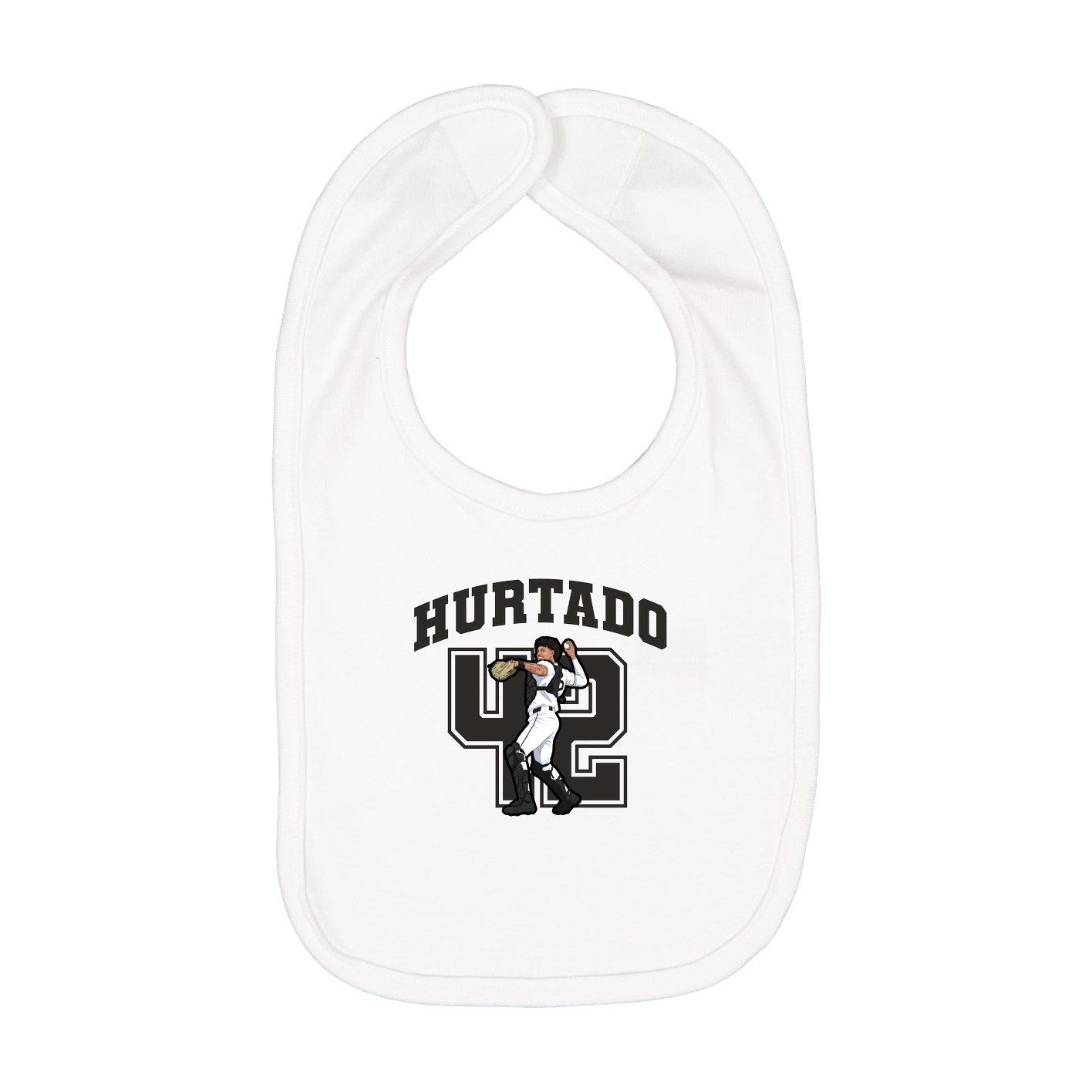 Infant Bib — Number in White