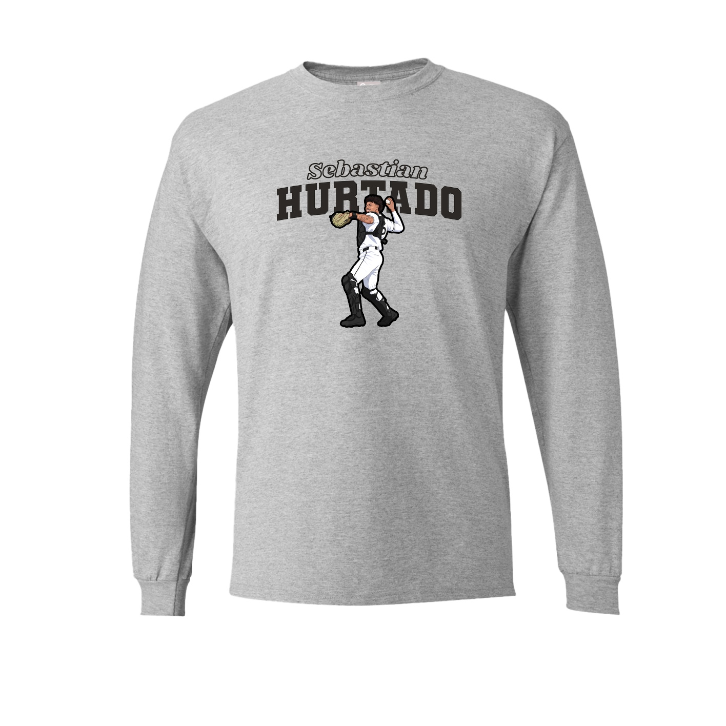 Long Sleeve Tee — Name Arch in Grey