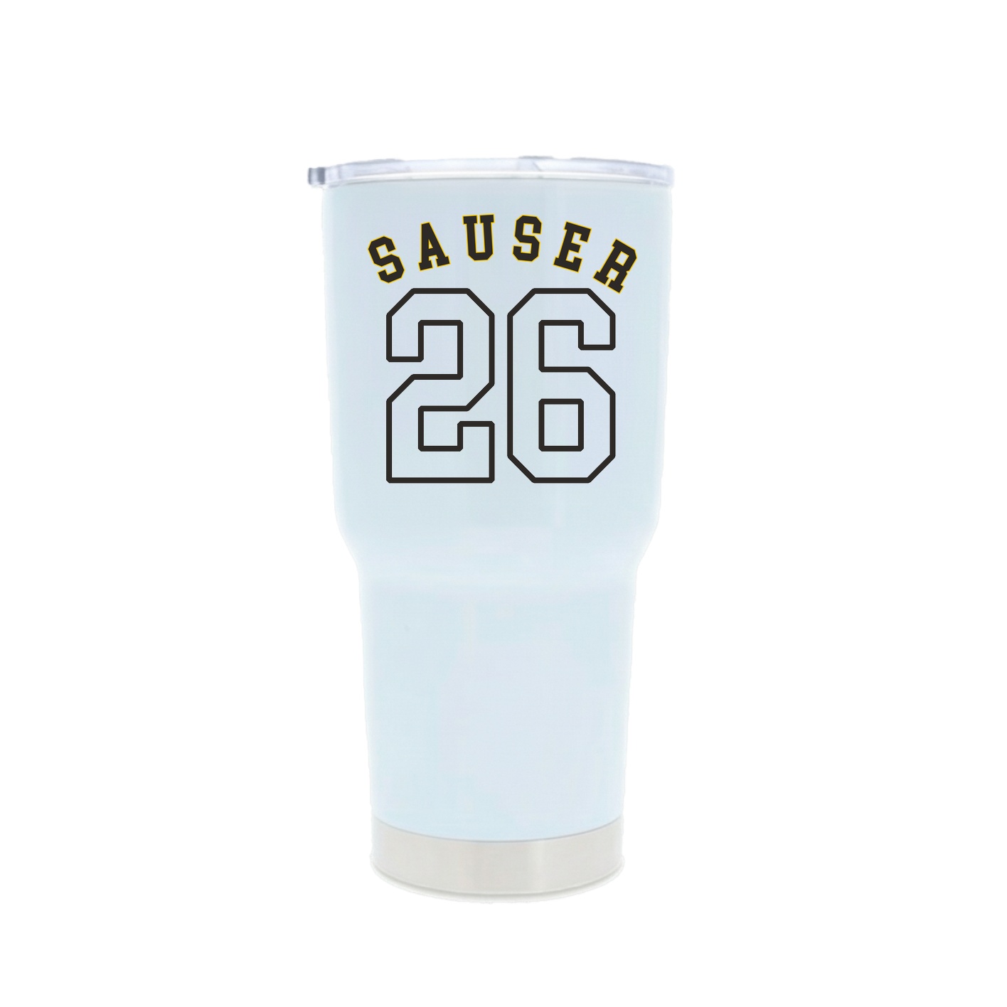 30oz Stainless Steel Tumbler — Shirsey Arch in White
