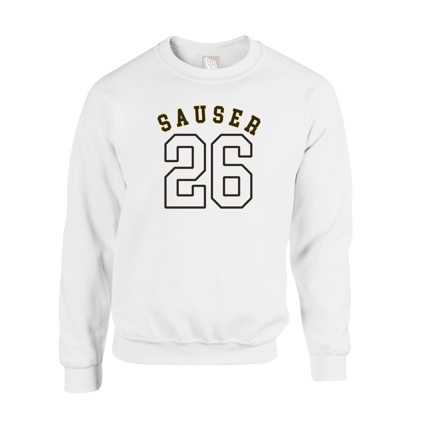 Fleece Crew — Shirsey Arch in White