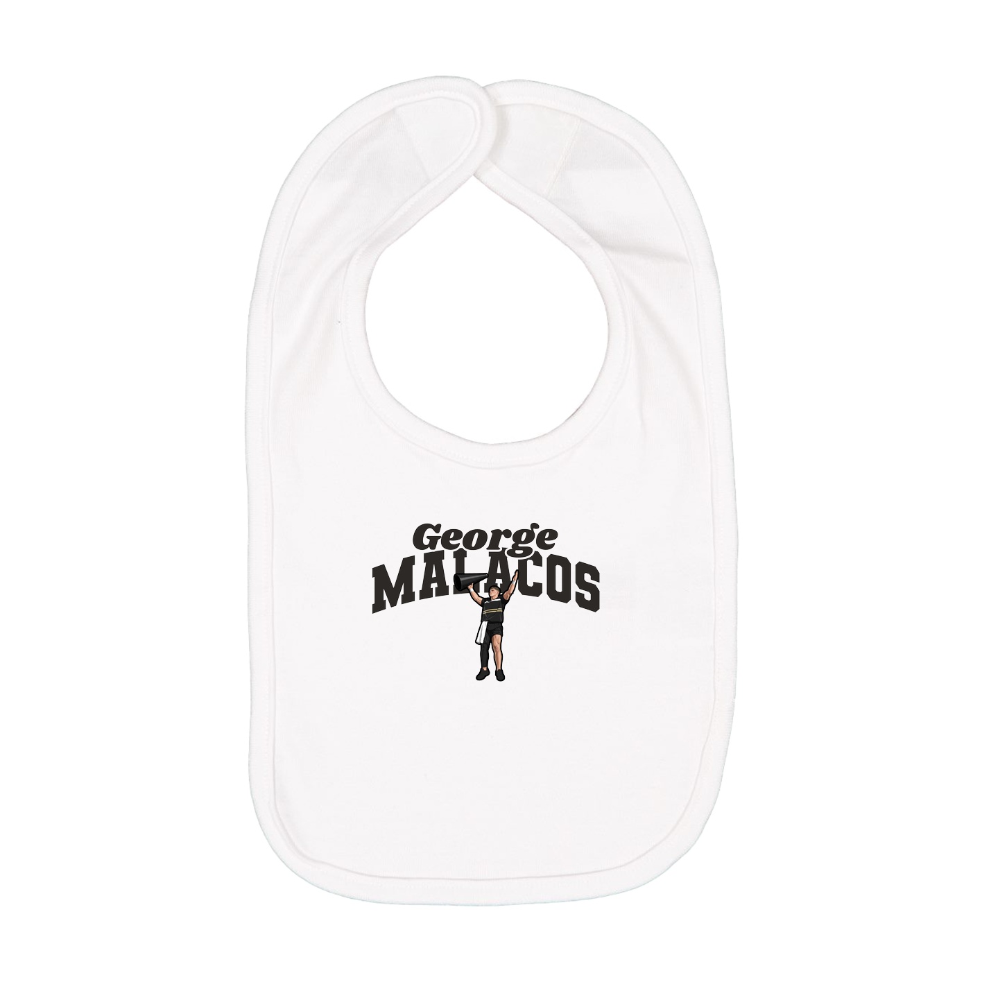 Infant Bib — Signature Arch in White