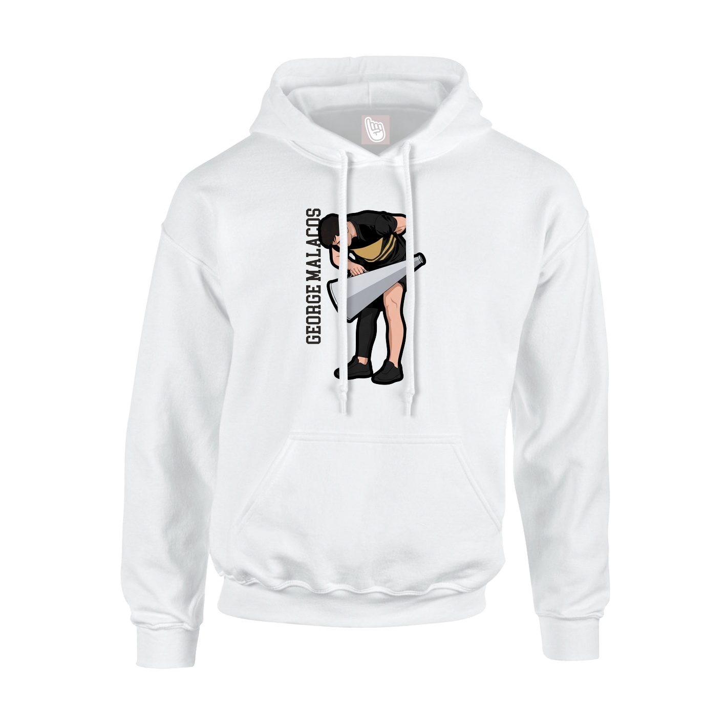 Hoodie — Name Vertical in White