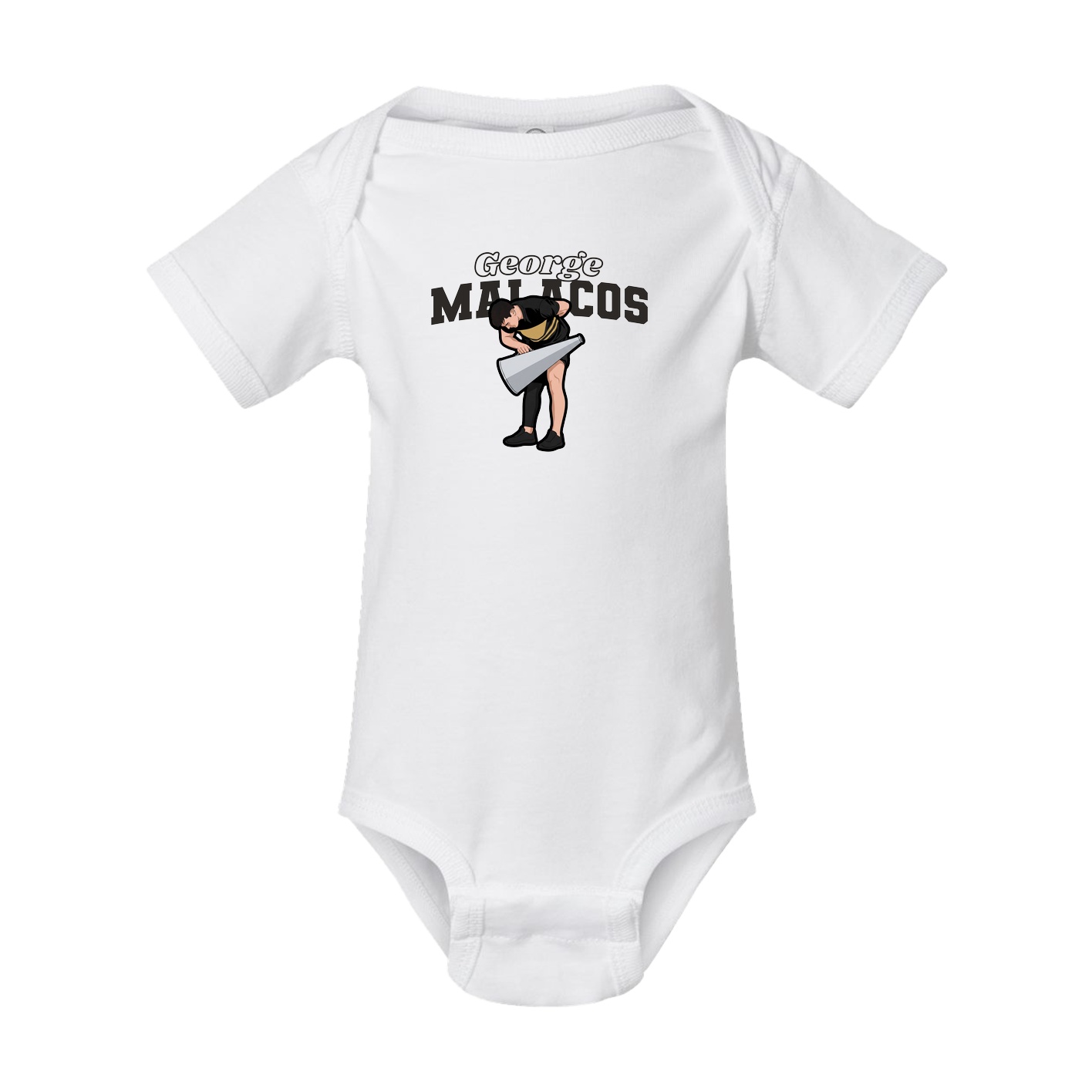 Baby Onesie — Name Arch in White