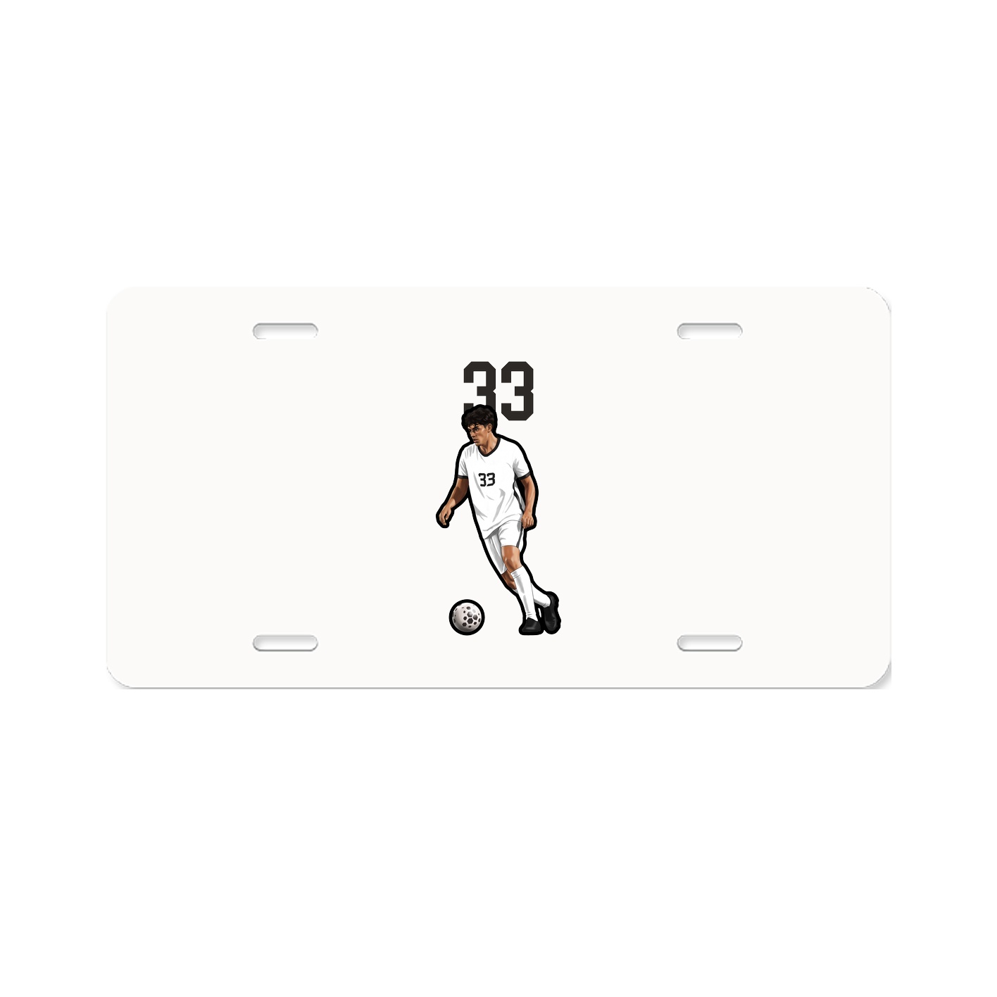 License Plate — Number Top in Classic