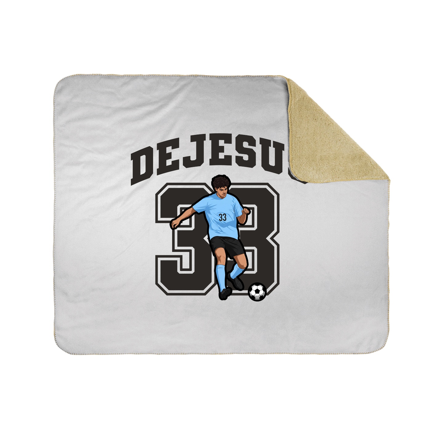Throw Blanket — Number in White