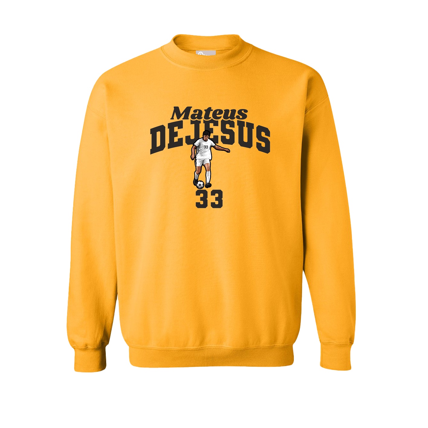 Fleece Crew — Signature Arch in Gold