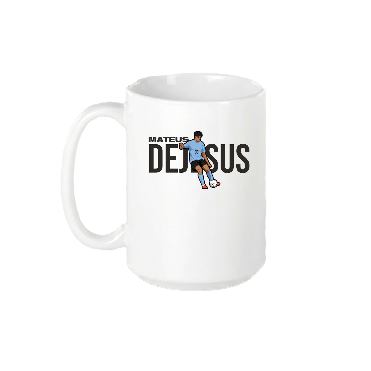 15oz Coffee Mug — Player Name in White