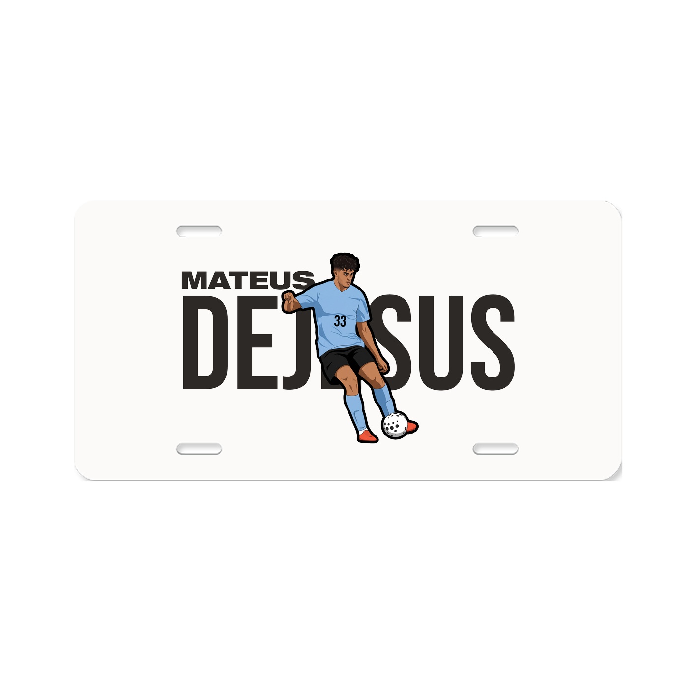 License Plate — Player Name in Classic