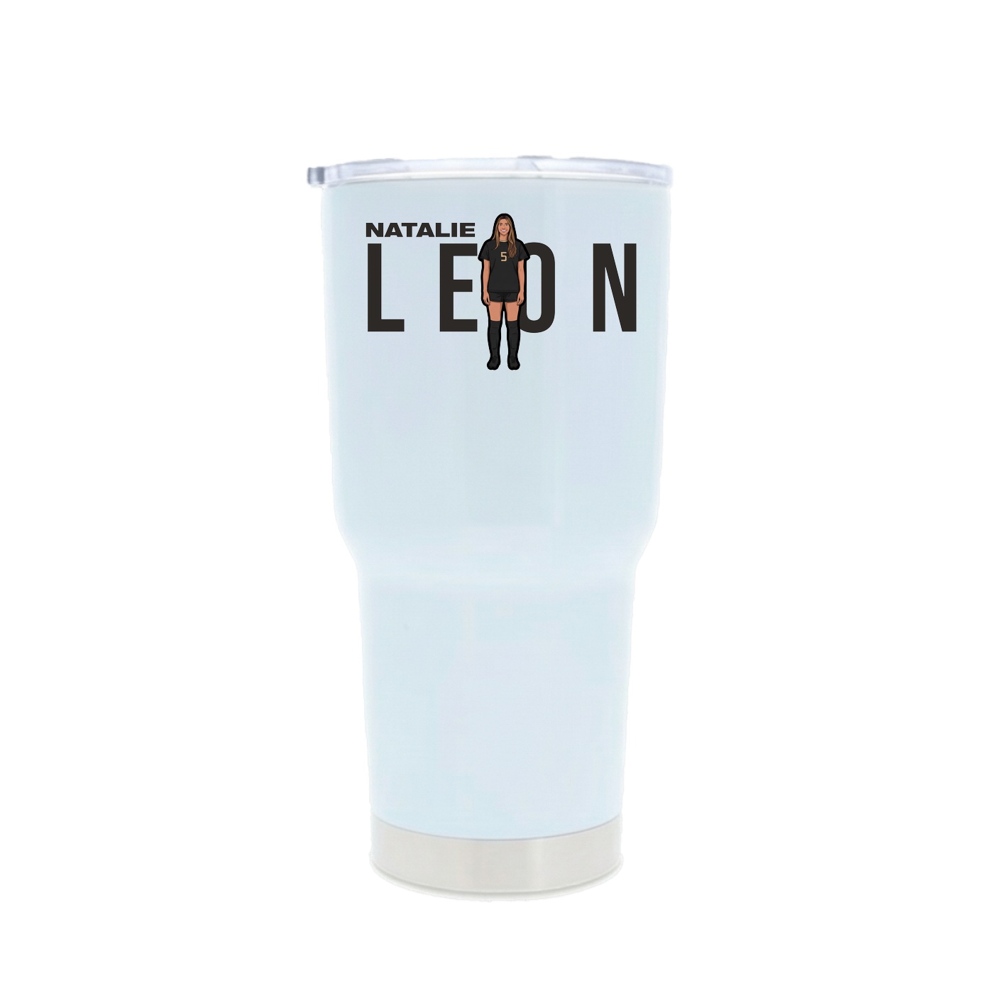 30oz Stainless Steel Tumbler — Player Name in White