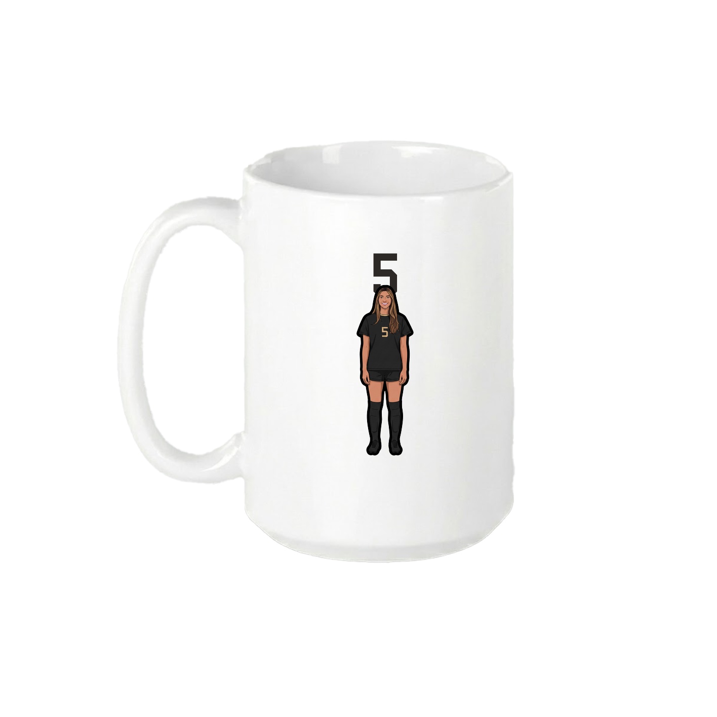 15oz Coffee Mug — Number Top in White