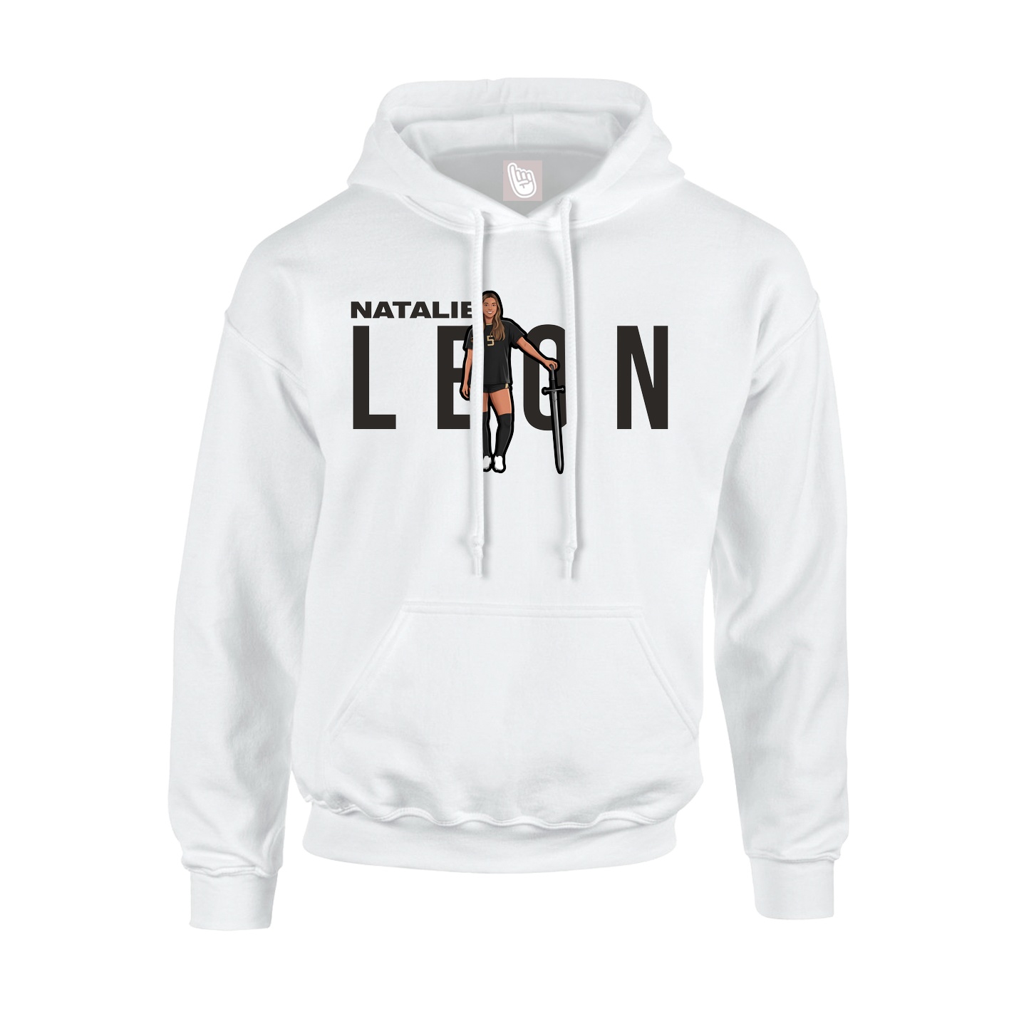 Youth Hoodie — Player Name in White