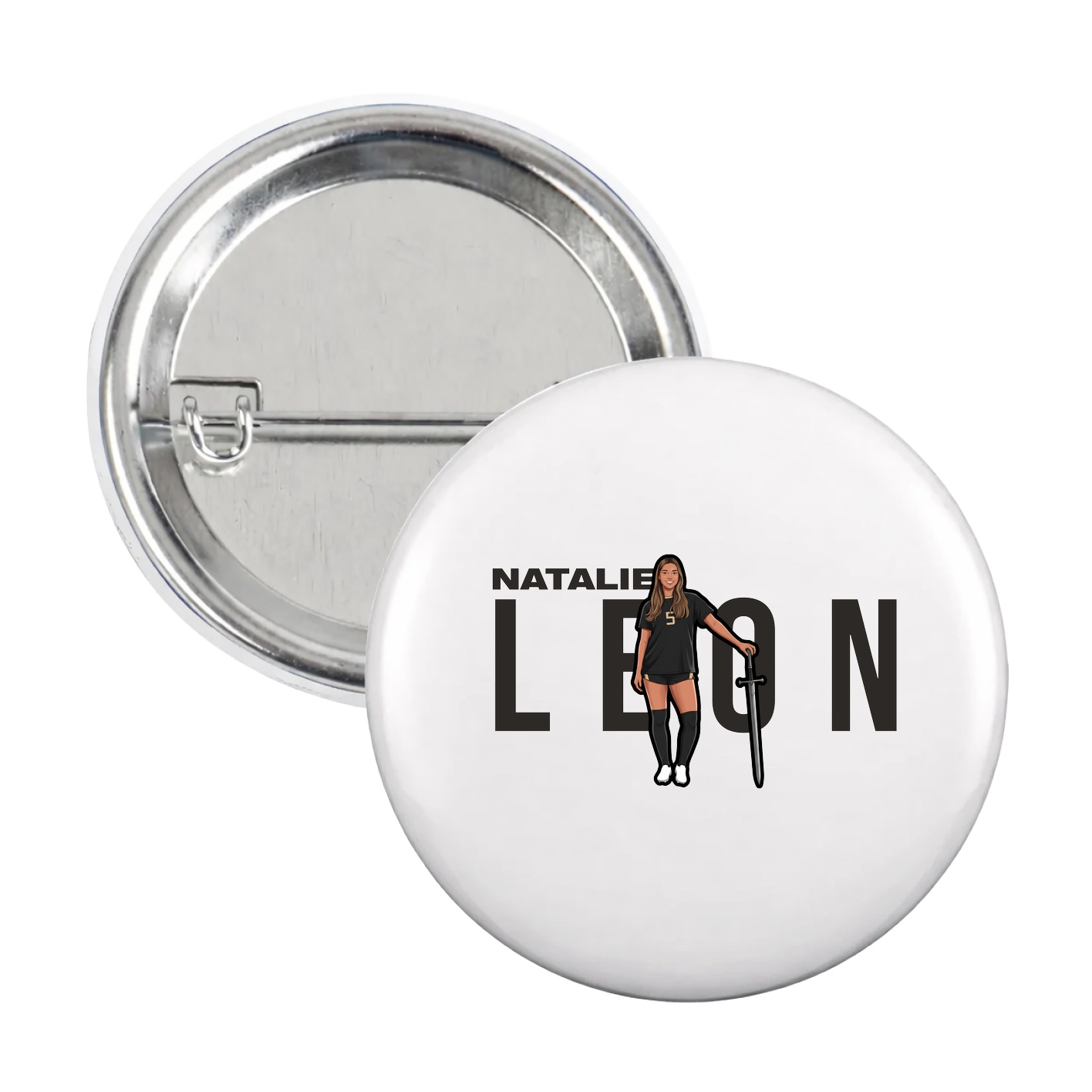 Game Day Button — Player Name in White