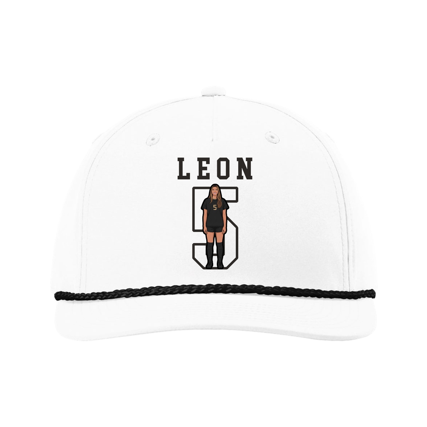 Five-Panel Classic Rope Cap — Shirsey in White