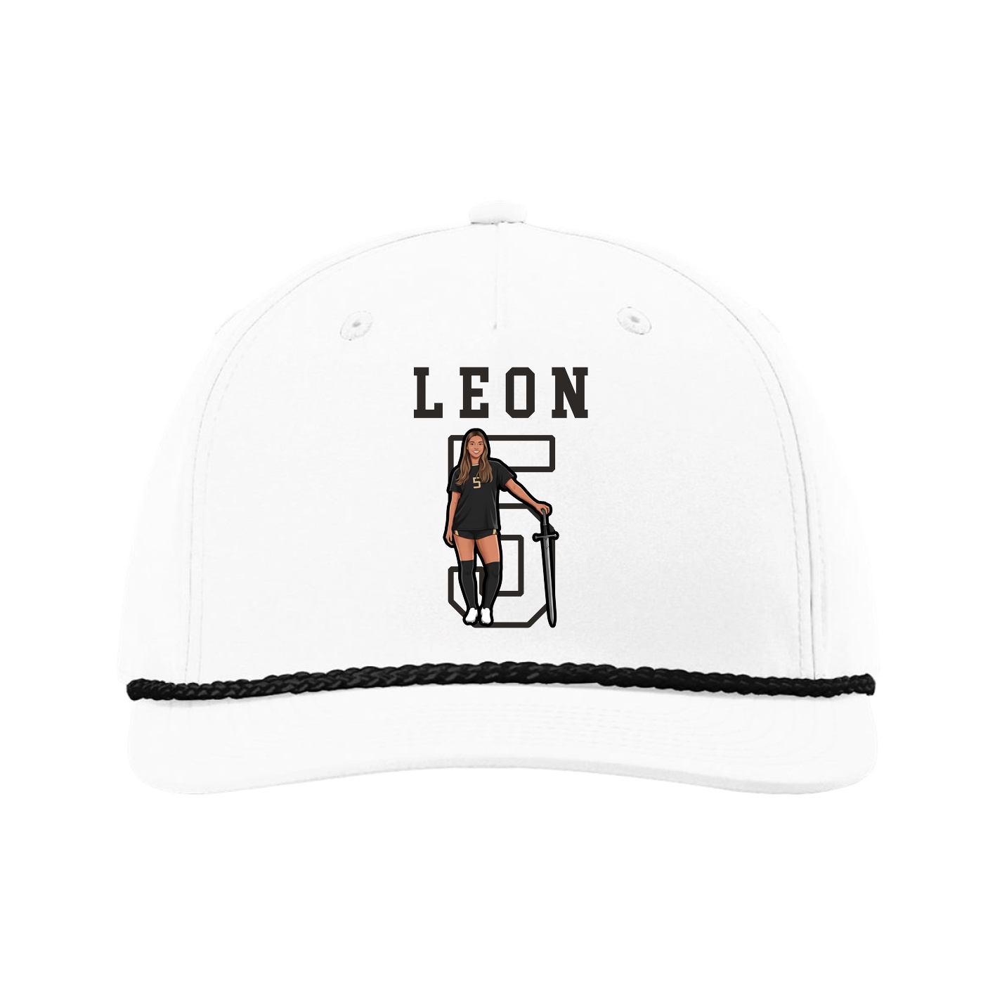 Five-Panel Classic Rope Cap — Shirsey in White
