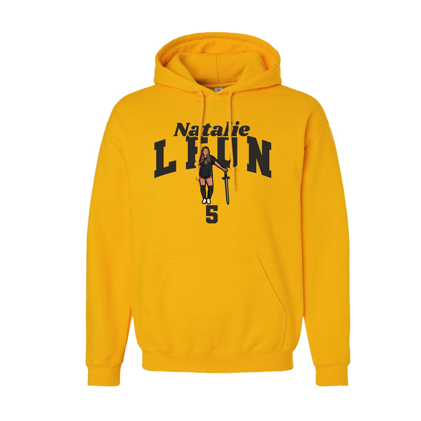 Hoodie — Signature Arch in Gold