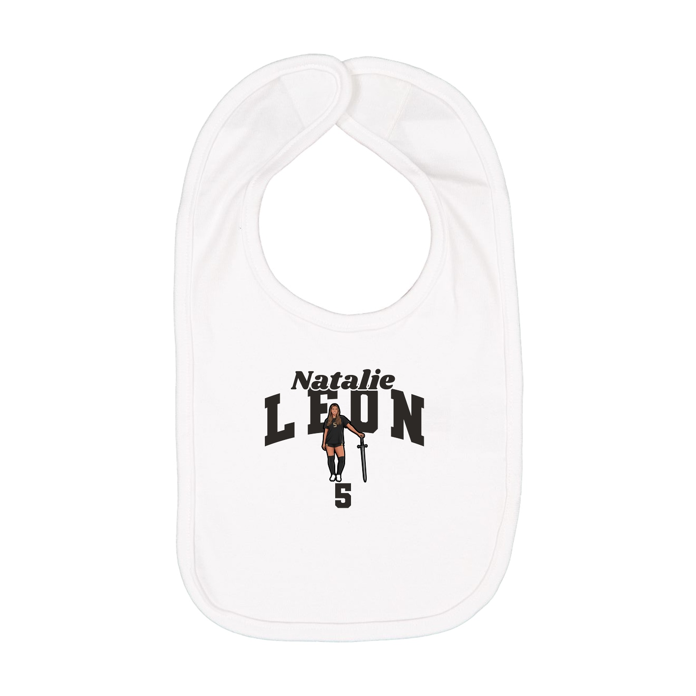Infant Bib — Signature Arch in White