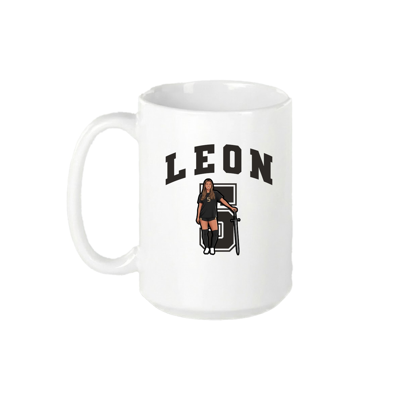 15oz Coffee Mug — Number in White