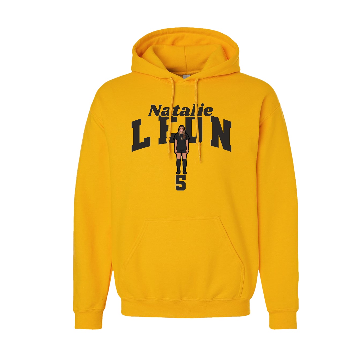 Youth Hoodie — Signature Arch in Gold