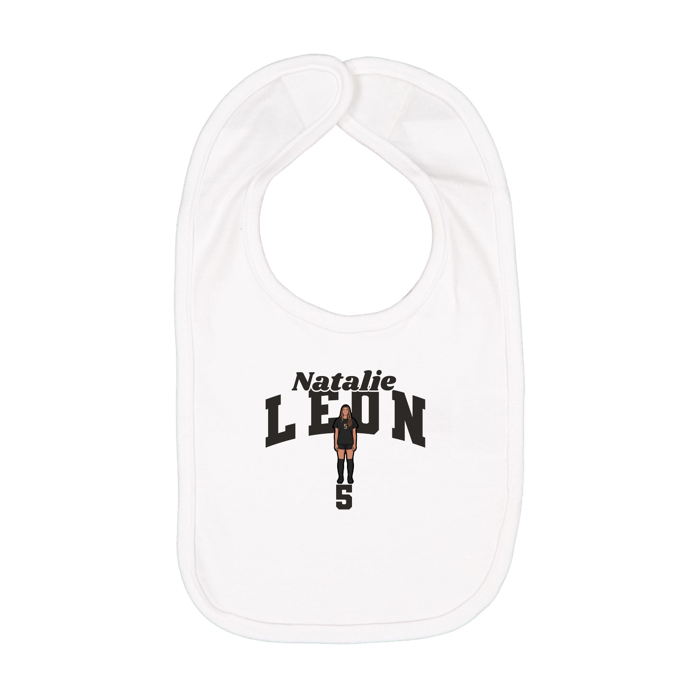 Infant Bib — Signature Arch in White