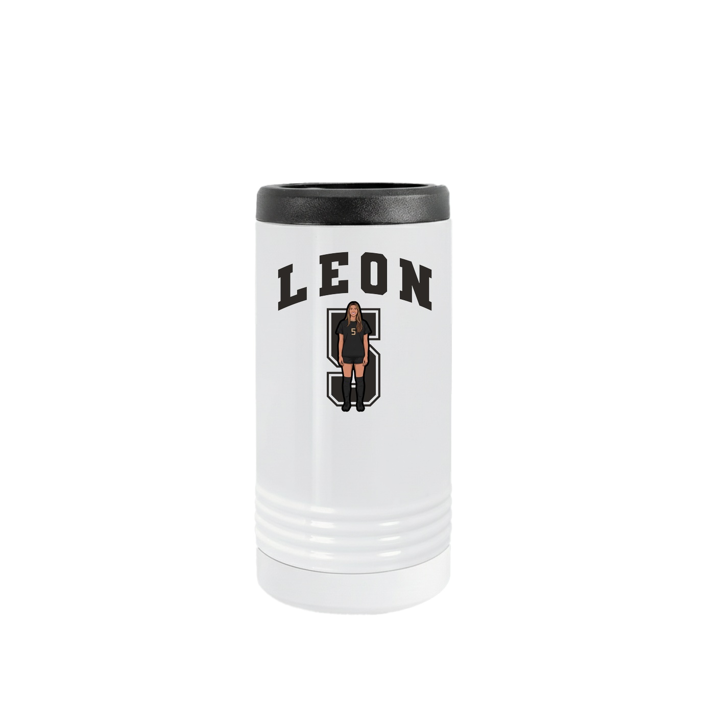 Slim Beverage Holder — Number in White