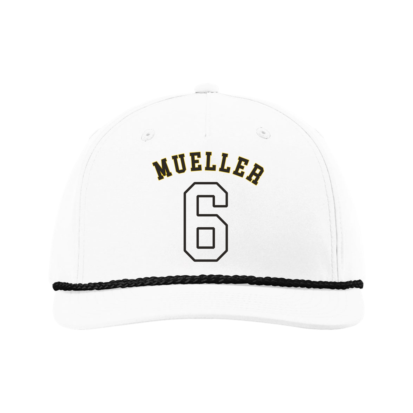 Five-Panel Classic Rope Cap — Shirsey Arch in White
