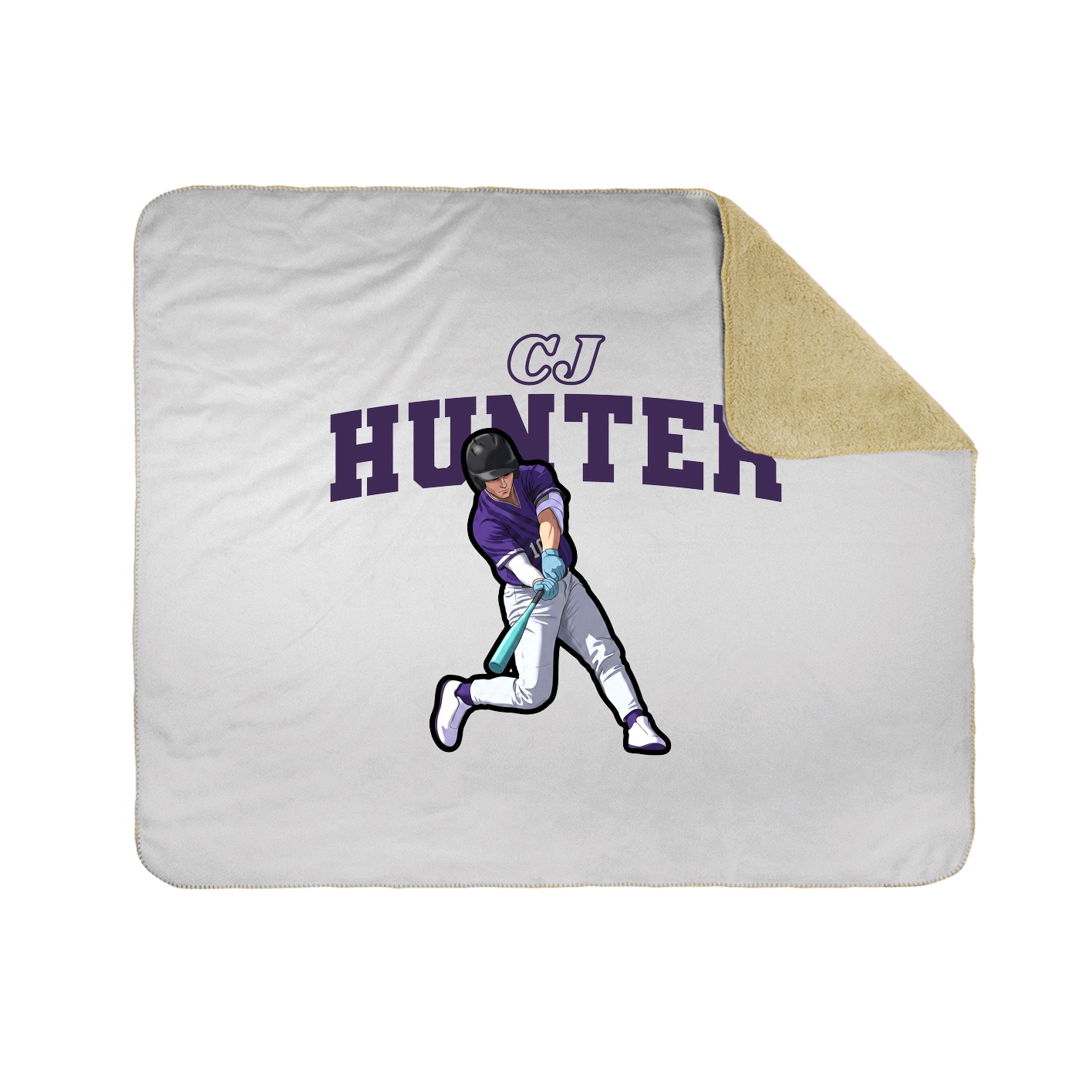 Throw Blanket — Name Arch in White