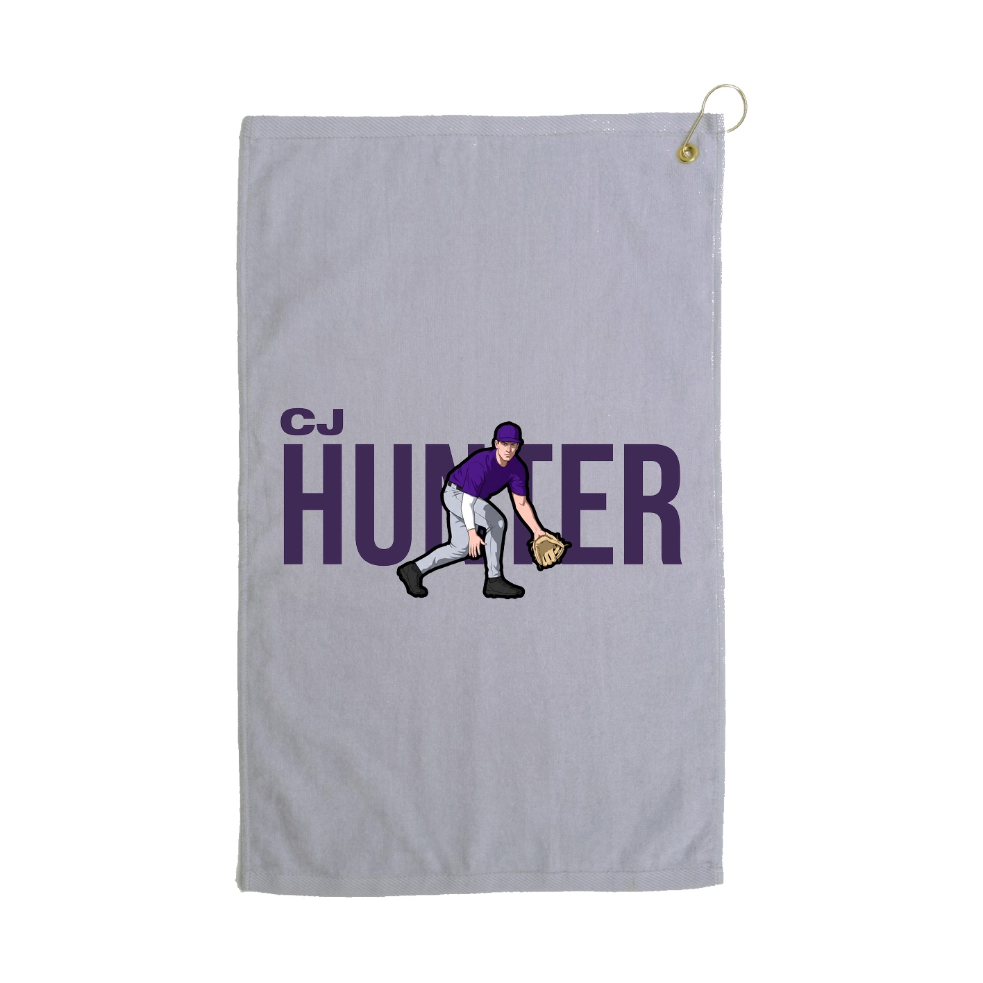 Golf Towel — Player Name in Grey
