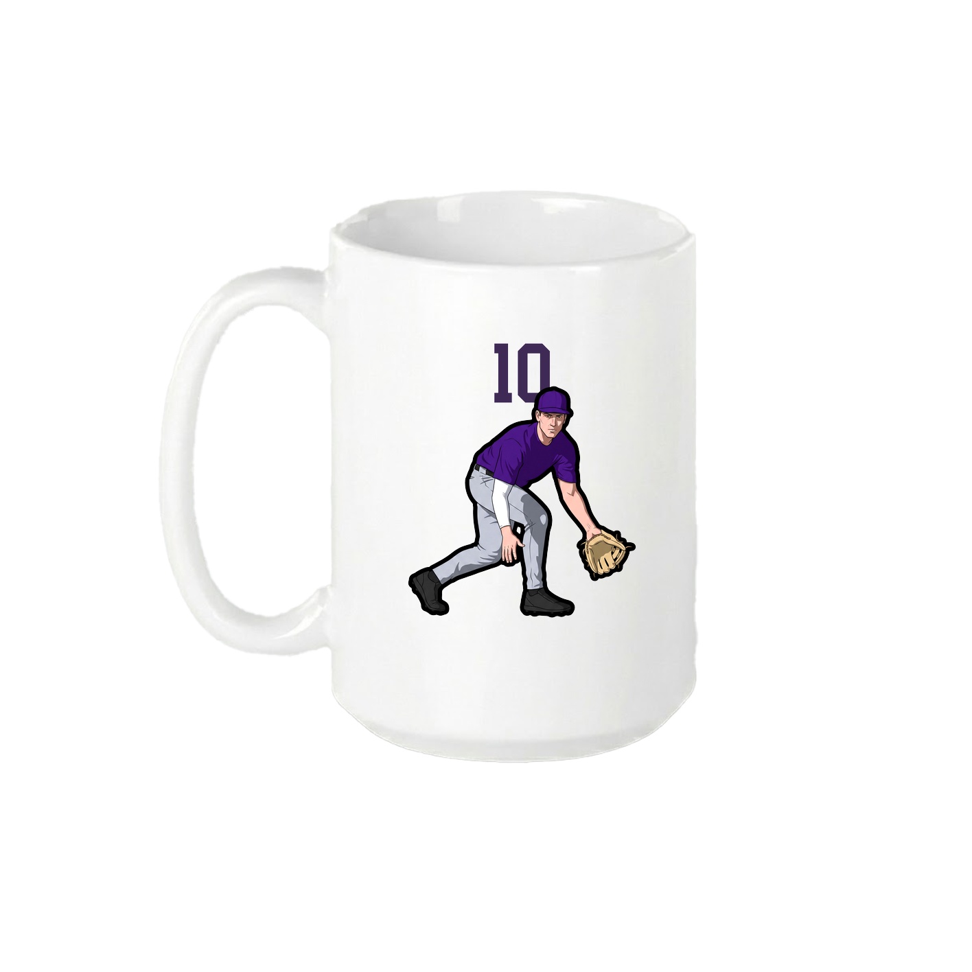 15oz Coffee Mug — Number Top in White