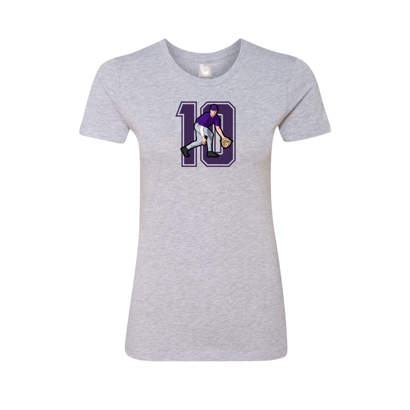 Womens Tee — Number in Grey