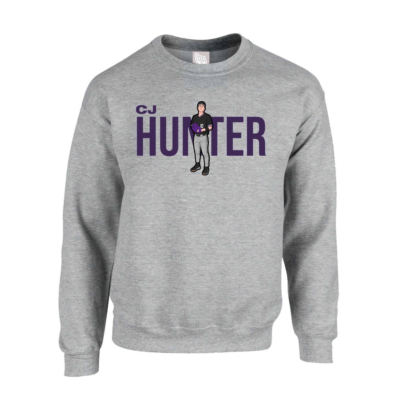 Fleece Crew — Player Name in Grey