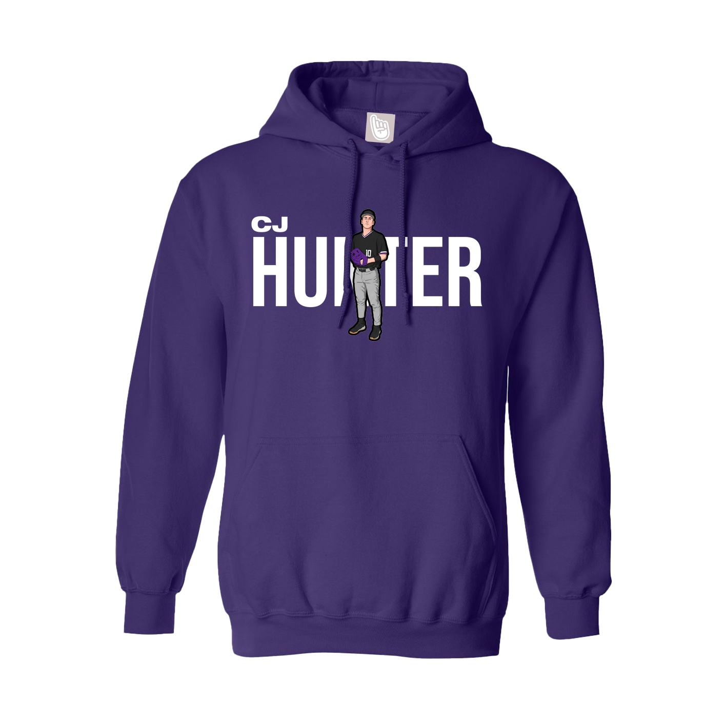 Youth Hoodie — Player Name in Purple