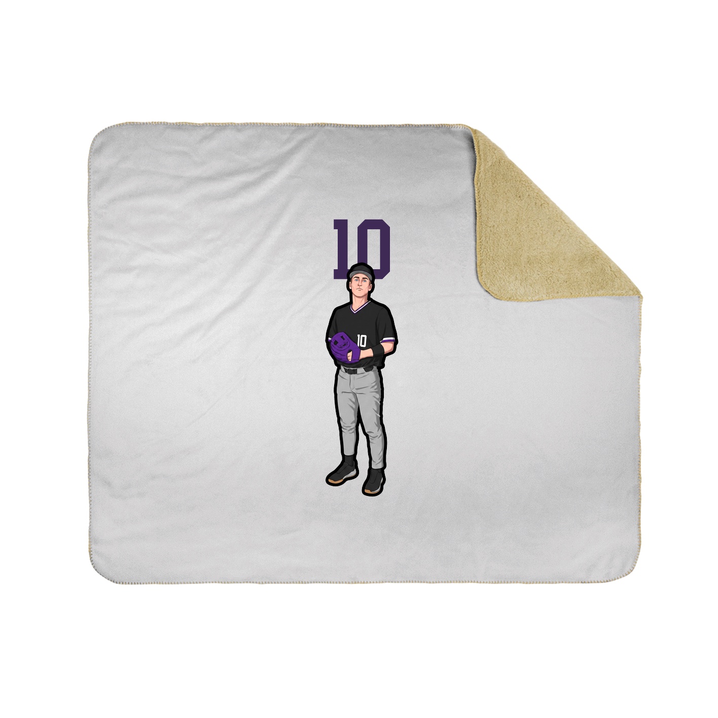 Throw Blanket — Number Top in White
