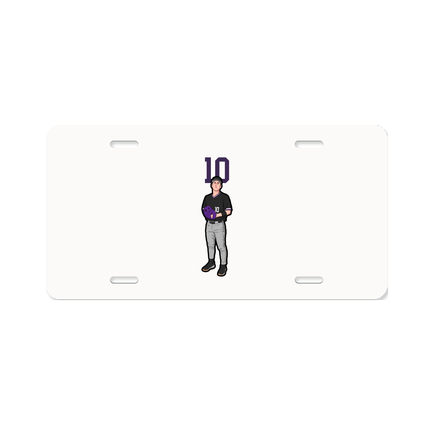 License Plate — Number Top in Classic