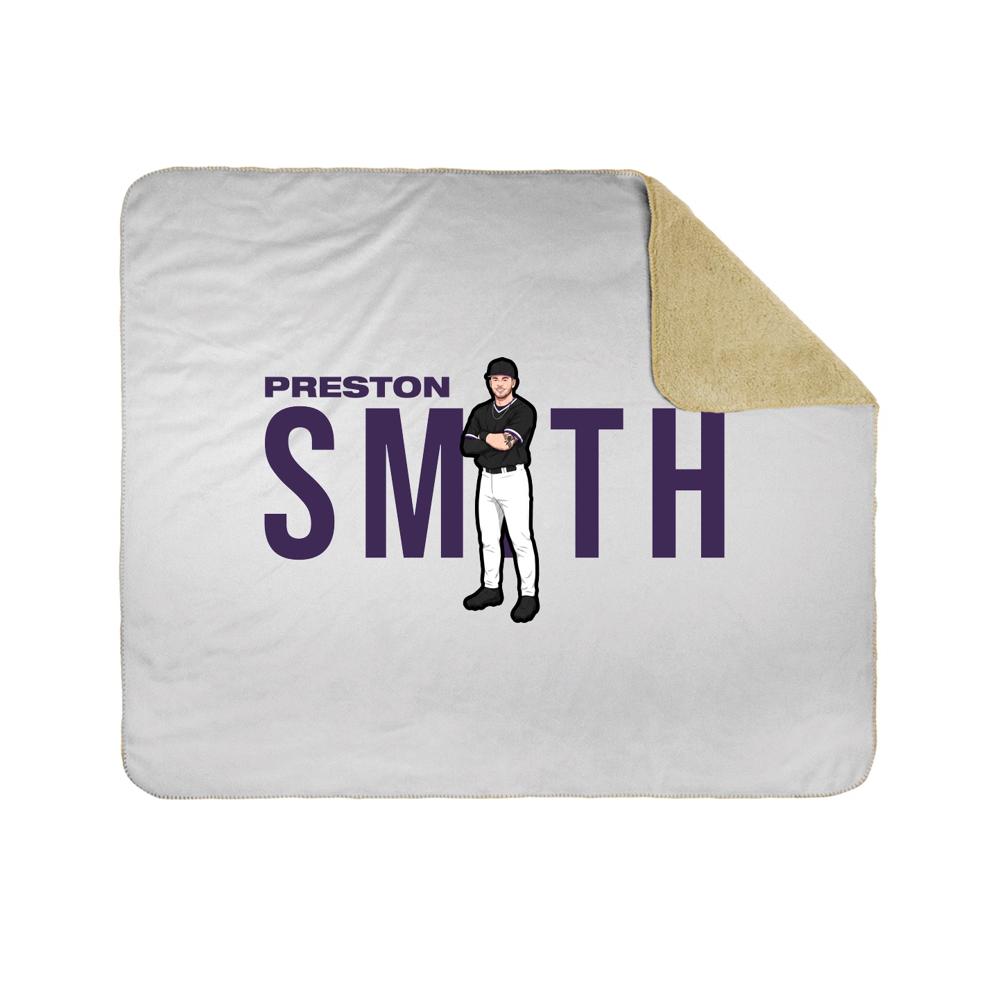Throw Blanket — Player Name in White