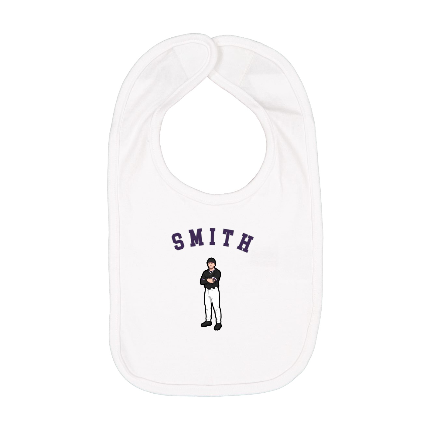 Infant Bib — Shirsey Arch in White