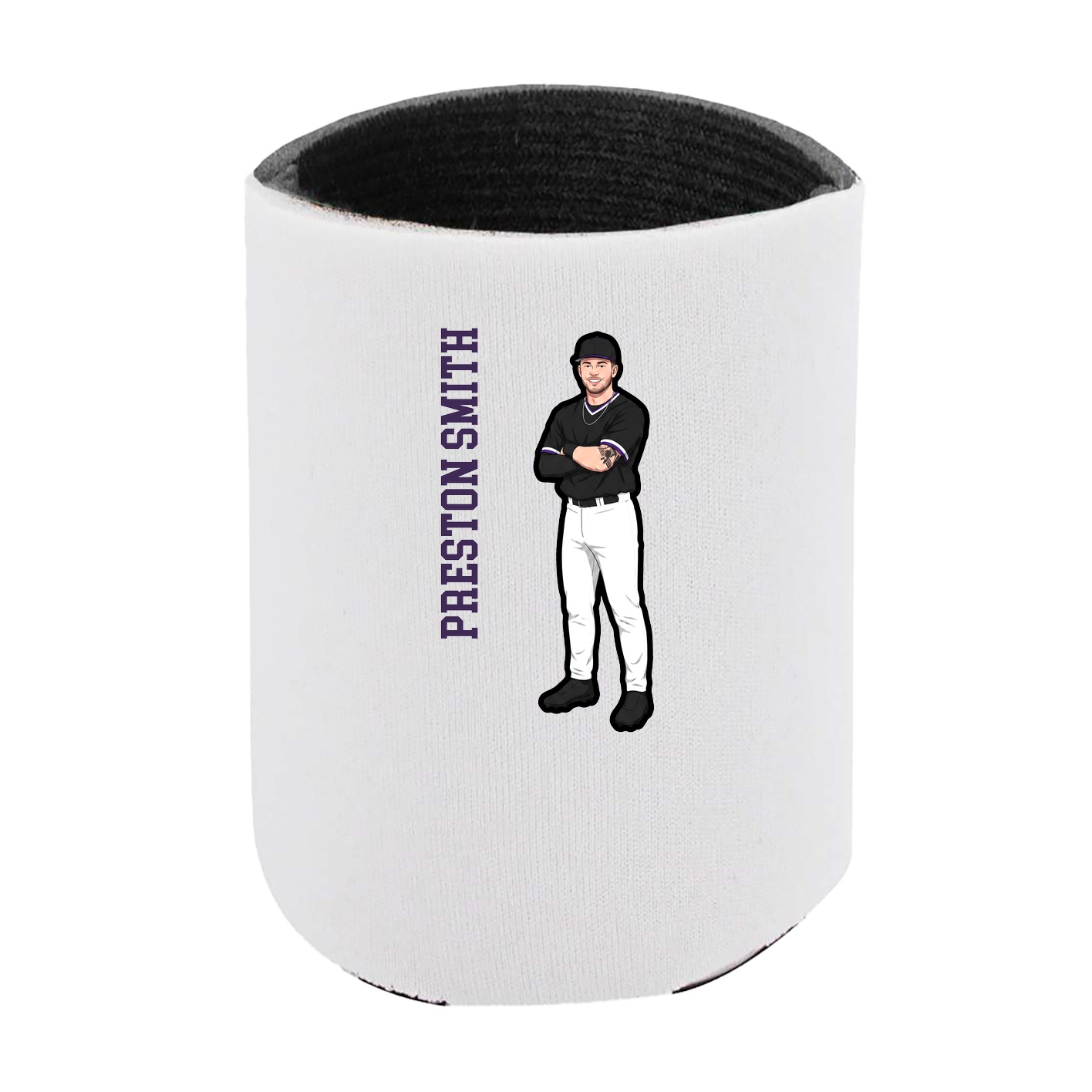 Can Holder — Name Vertical in White