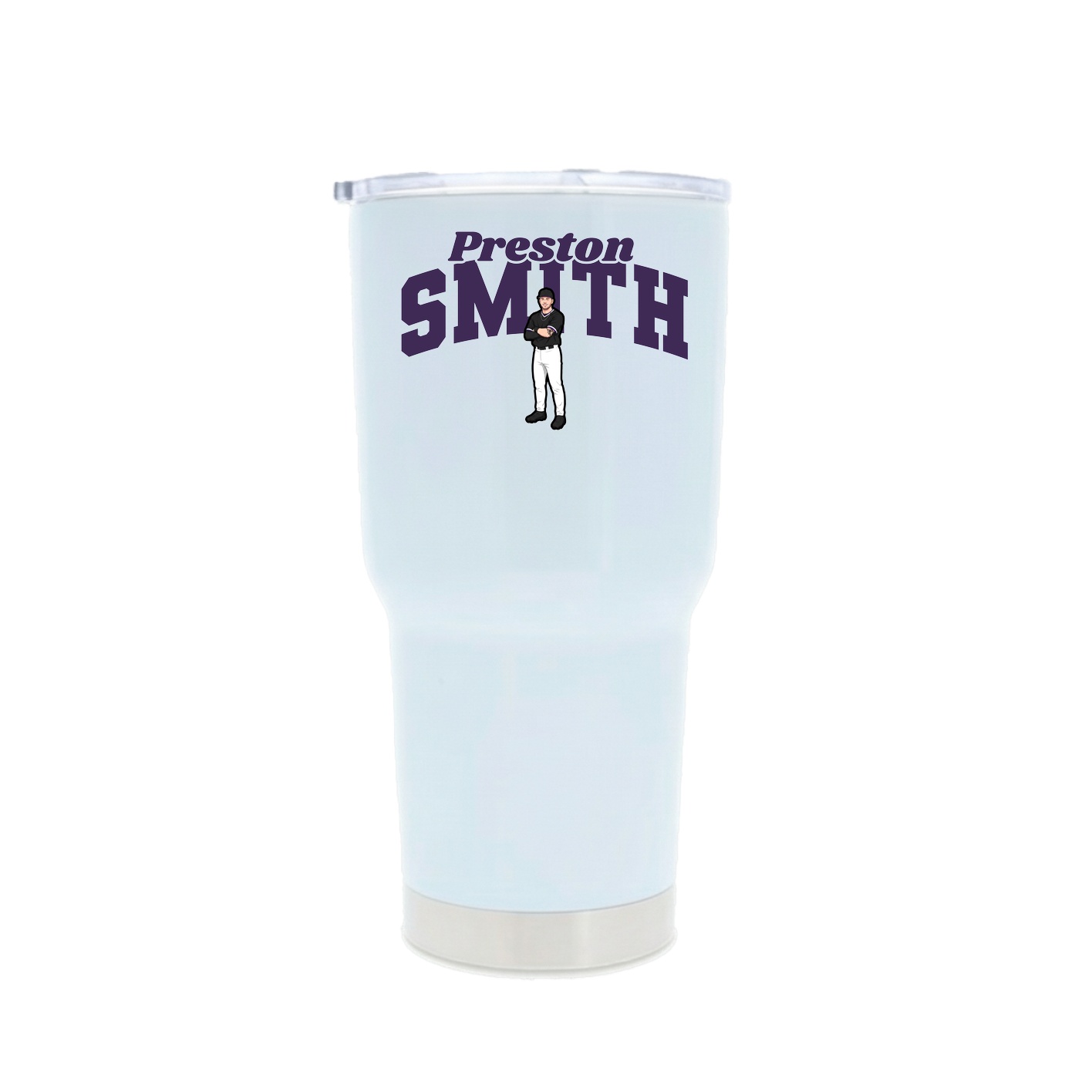 30oz Stainless Steel Tumbler — Signature Arch in White