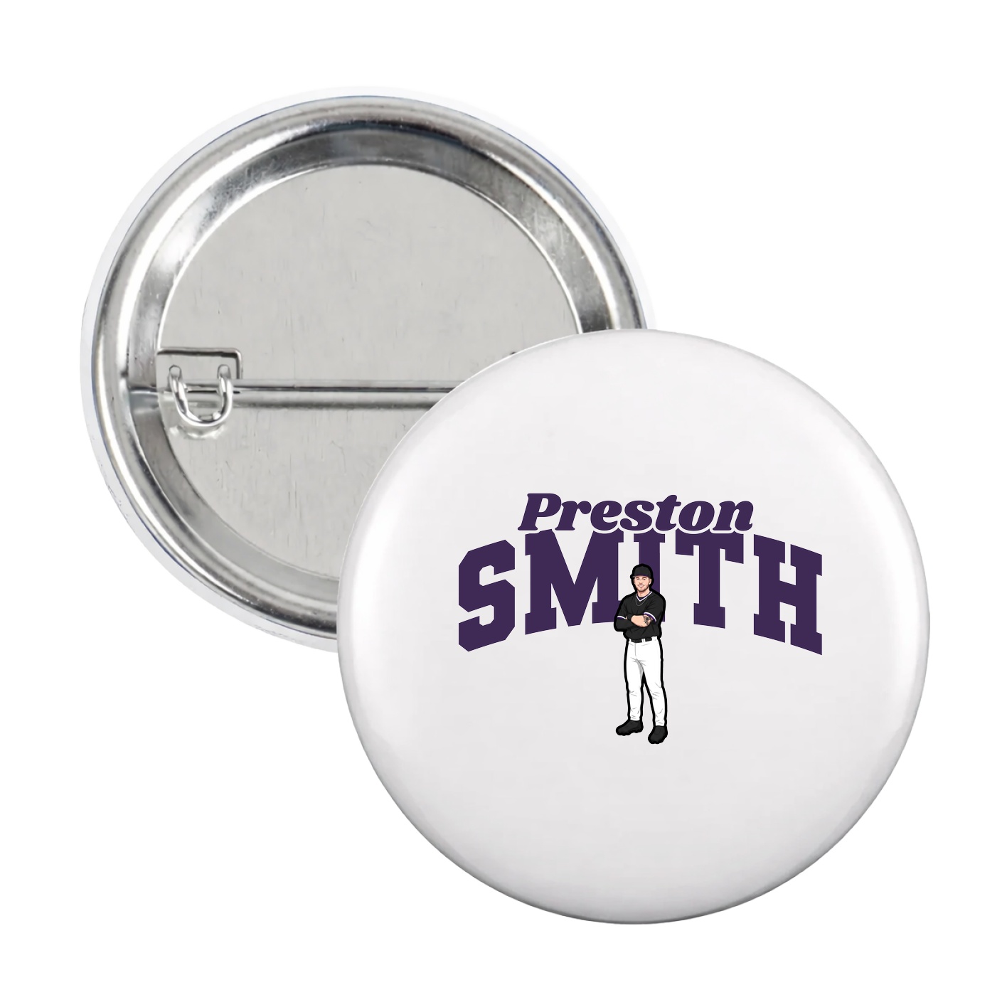 Game Day Button — Signature Arch in White