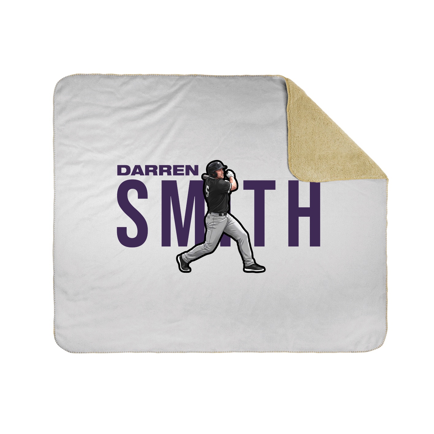 Throw Blanket — Player Name in White