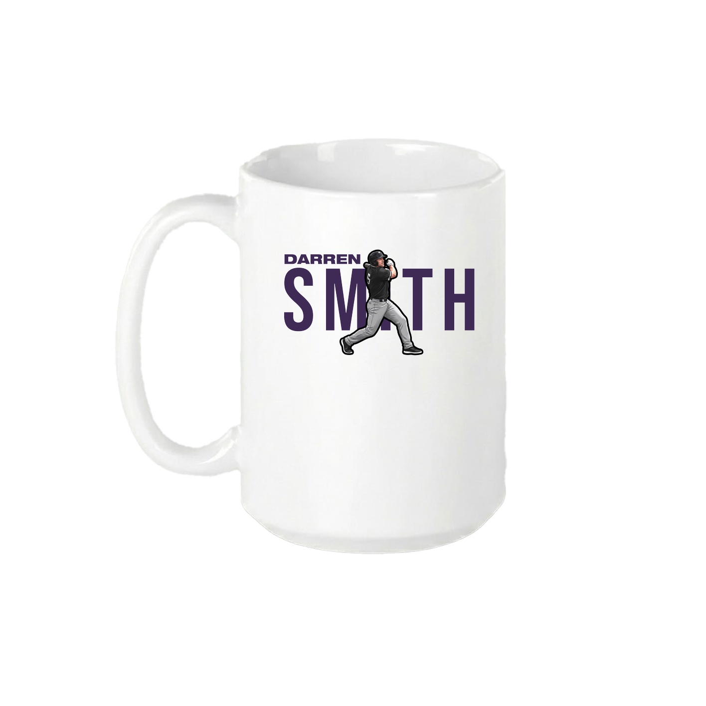15oz Coffee Mug — Player Name in White